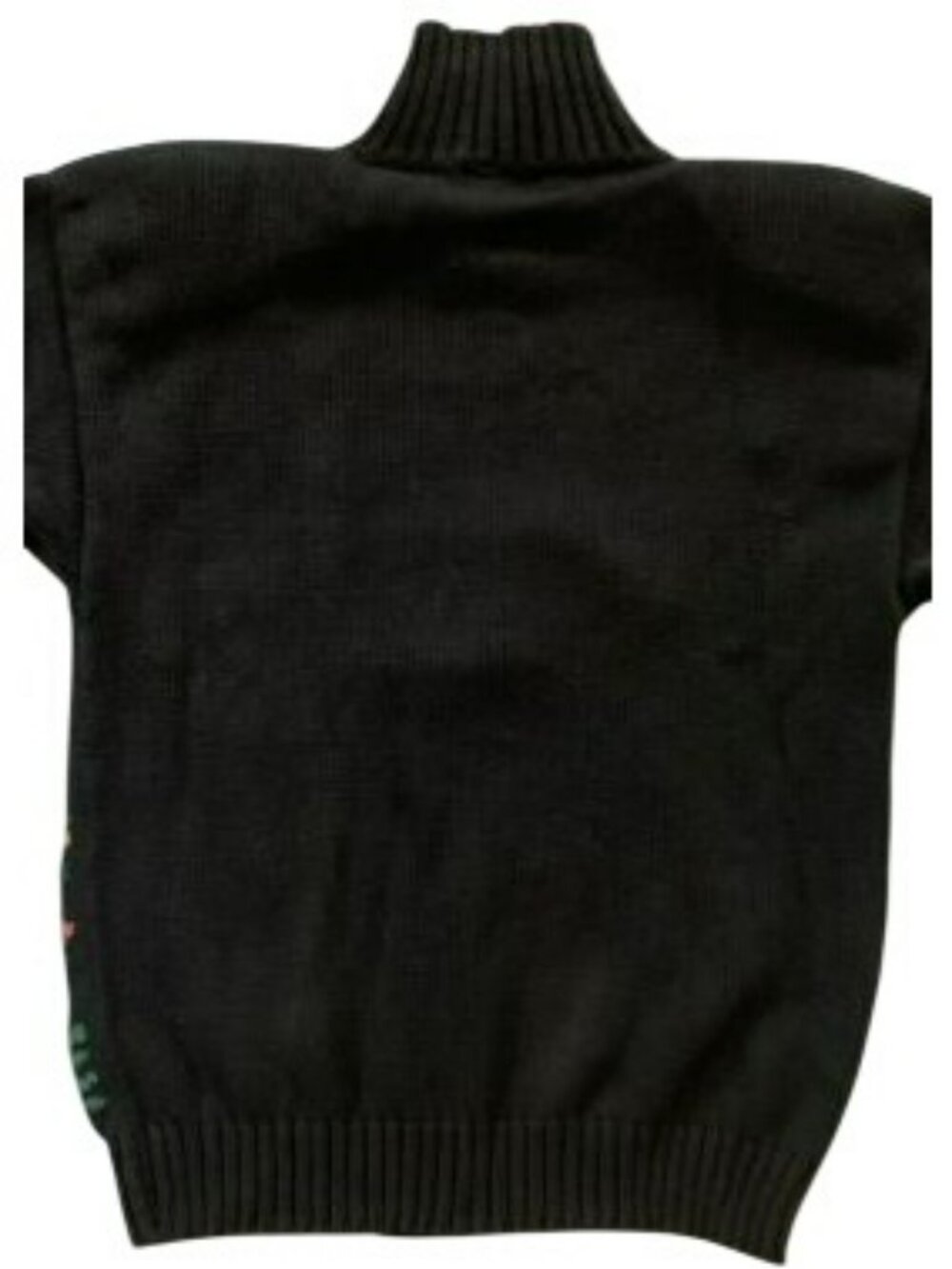Vintage Sweater Eagle's Eye Cottagecore Grannycore Alphabet Black Y2K 80's LARGE - Picture 11 of 12